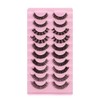 10Pairs Russian Style Strip Lashes D Curl Mink False Eyelashes