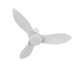 Carro 45" Low Profile Ceiling Fan with Light and Remote, Small Flush Mount Ceiling Fan with 10-speed DC Motor, Indoor & Outdoor, for Bedroom, Living room, White