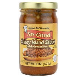 So-Good Coney Island Sauce with Ground Beef 8 oz Jar