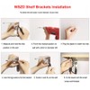 WSZD 8" Heavy Duty Shelf Brackets(200x135mm), 4 Pieces of Stainless