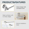 Bathroom Silver Towel Bar, Adjustable Crystal Towel Holder, 24 Inch