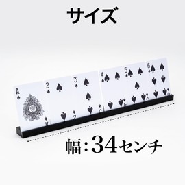 Card Stand, 13.4 inches (34 cm), Black, Set of 4, Acrylic Playing Cards Card Game (Set of 4, Black)