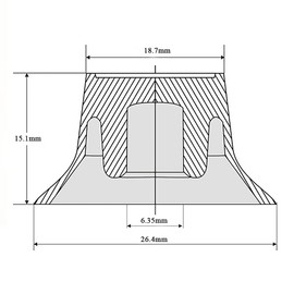 Hahiyo Top Hat Guitar Bell Knobs 6mm Inside Diameter Keep Flush with SG Epiphone Clear Word Control Speed Volume Tone Knob Reflector Cap Guitar for Les Paul Guitar Bass Pots Amp Plastic Brown 2sets