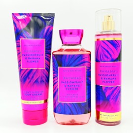 Bahamas Passionfruit & Banana Flower 3-Piece Bath Bundle | Ultimate Hydration Body Cream, Body Wash and Fine Fragrance Mist
