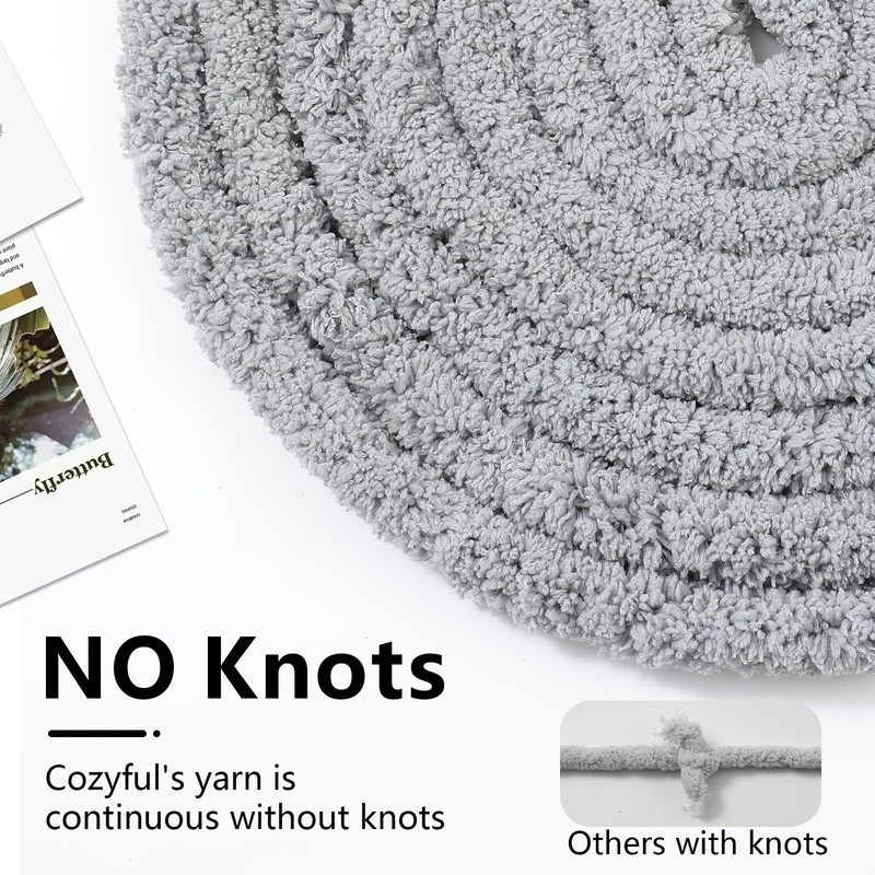 Cozyful Chunky Yarn for Hand Knitting - #10 Chunky Chenille
