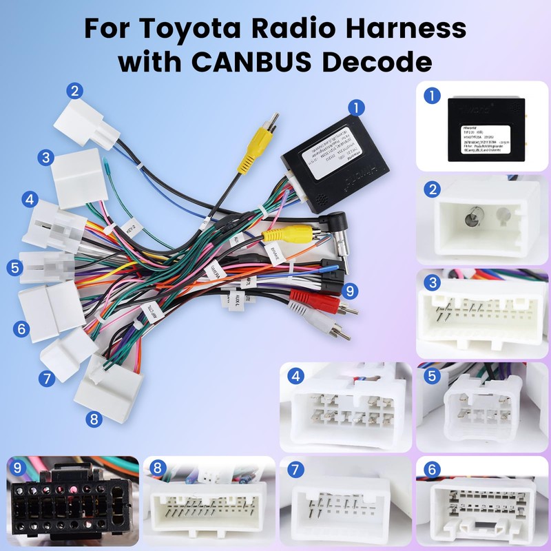 NHOPEEW JBL Harness Adapter for Toyota Car Stereo - 16