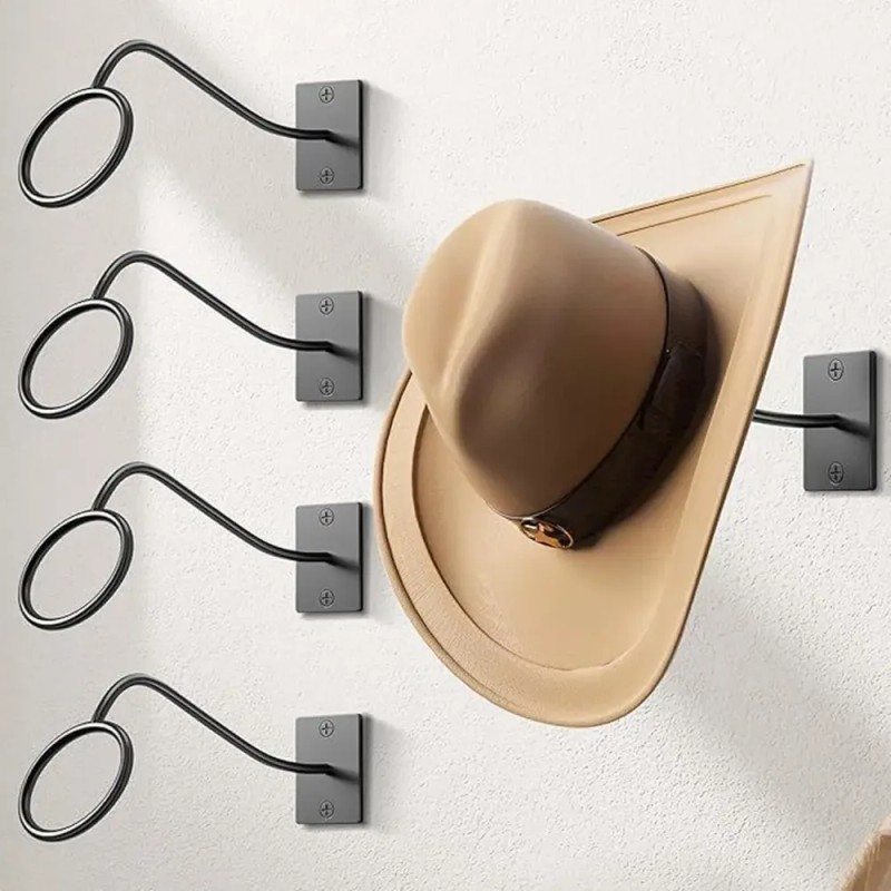 Soporte Para Sombreros De Vaquero Para Pared, Paquete De 4
