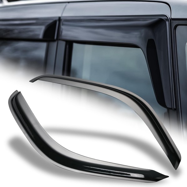 M-AUTO Window Visors Compatible with 1995-2004 Toyota Tacoma,Tape-On Rain Guards
