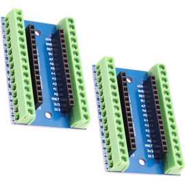 Nano Extension Board,2 PCS Nano Shield, Nano Holder, Nano IO Shield V1.O Simple Expansion Board with Screw Terminals Compatible with Arduino nano