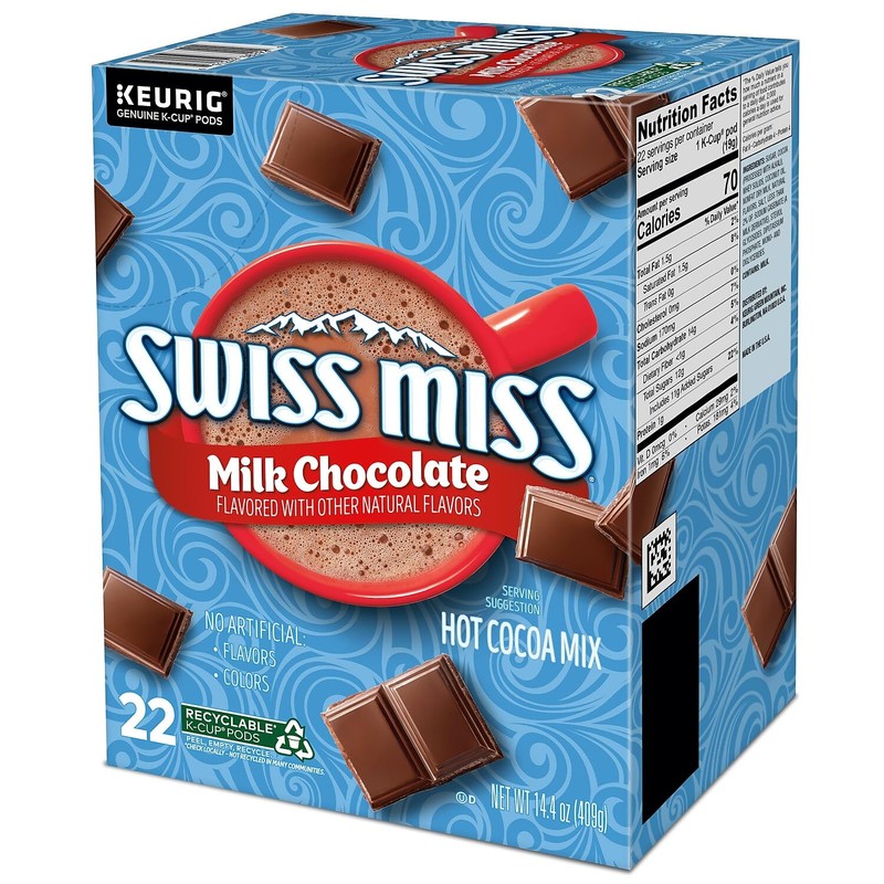 Swiss Miss Milk Chocolate Hot Cocoa, Keurig K-Cup Pods, 22/Box