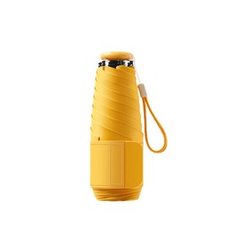 Mini Travel Umbrella with Micro Button Handle and 5 cm Fastener for Women Men Children Small Compact Sun Protection Pocket Umbrella, 6 Ribs, Teflon Coating, UV Protection, Rain, Bag, School Bag