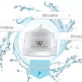 1 수분 보습 미백 탄력 개선 페이스 매직 화이트 크림 데일리 스킨케어 페이셜 영양 Moisturizing Whitening Elasticity Improvement Face Magic White Cream Daily Skincare Facial Nutrition