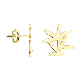 SOFIA MILANI - Women's Earrings 925 Silver Origami Cactus Stud Earrings, Yellow Gold