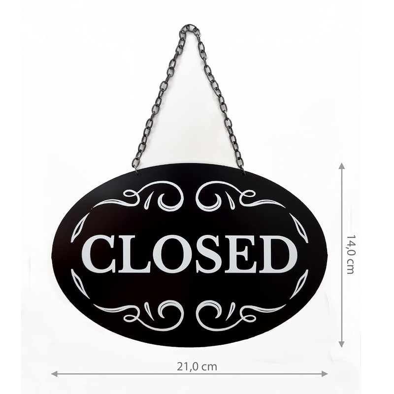Prodotto Open Closed Aluminium Door Sign Double Sided Shop Coffee