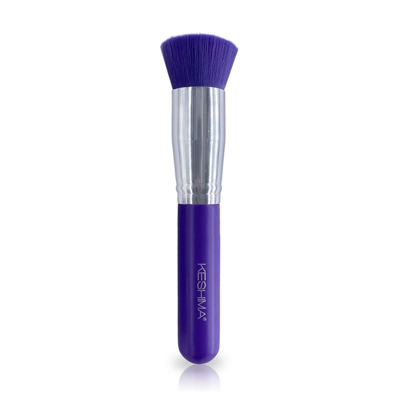 Keshima - Brocha de maquillaje para base Kabuki (punta plana,