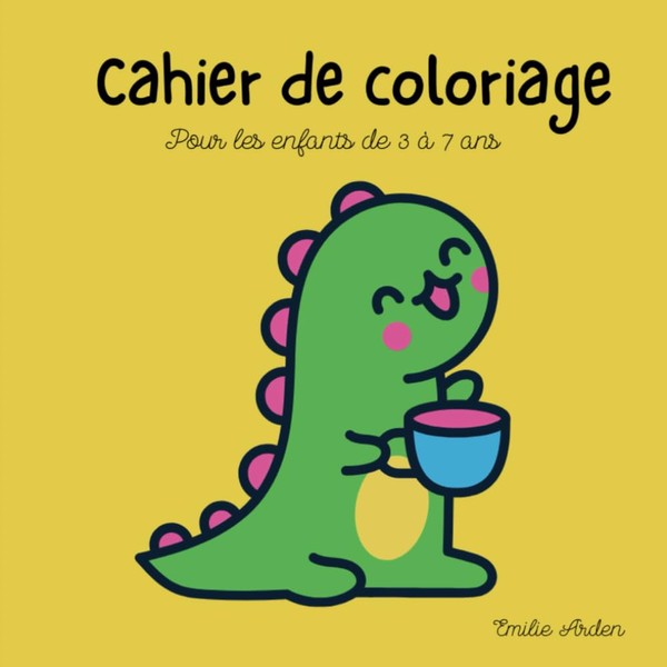 Livre de coloriage dinosaures pour enfants de 3 à 7