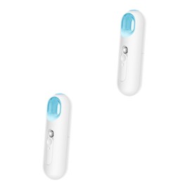 Healeved 2pcs Portable Nano Mist Sprayer for Facial Hydration Moisturizing Steamer Device Lightweight and Skin Care White