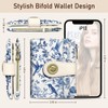 Kelvoris Bird Small Rfid Women Wallet Bifold Zipper Coin Pocket