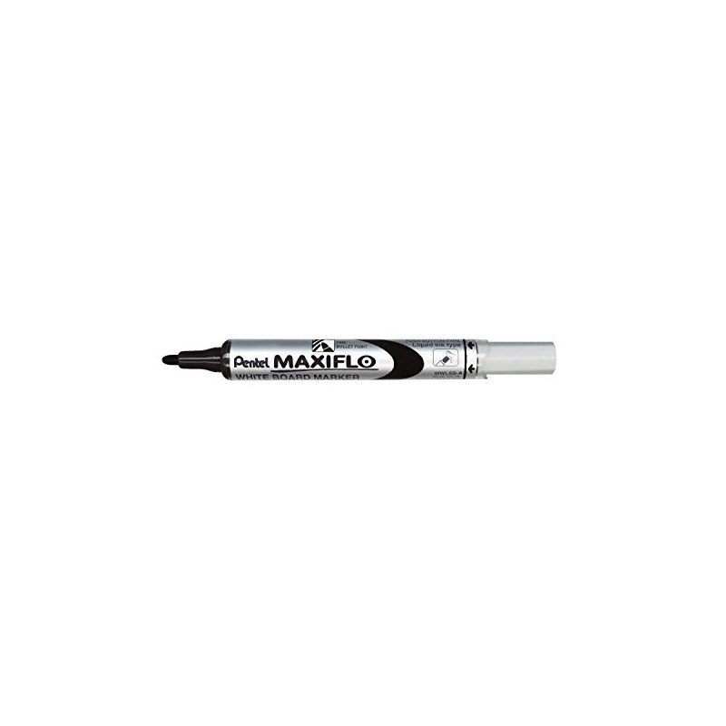Pentel Maxiflo Rotuladores para Pizarra Blanca - Black-P - Negro