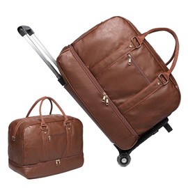 seyfocnia Rolling Duffle with Wheels, Duffle Bag for Travel Women Carry On Luggage Wheeled Overnight Weekender Bag Men