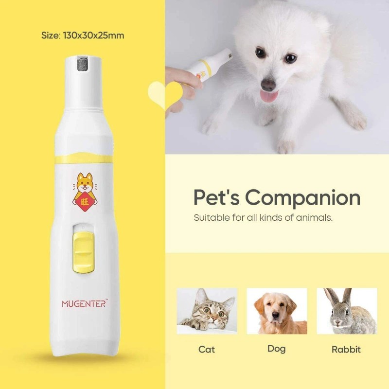 Mugenter Low Noise Dog Nail Grinder & Cordless Hair Trimmer