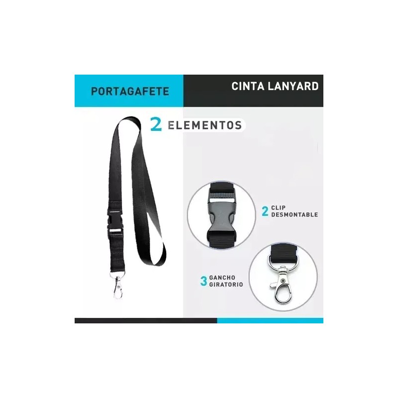 AJC Toys Cinta Portagafete Lanyards Llavero Paquete 5 Pzs Mayoreo