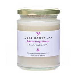 Local Honey Man British/Local Unpasteurised British Borage Honey, 340g