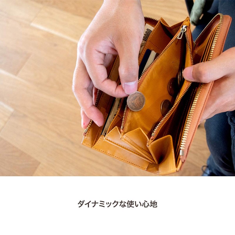 Dom Teporna Wallet, Large Capacity, Men's, Women's, Genuine Leather, Italian