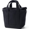 Lands' End Solid Zip Top Canvas Tote Black/black X-Large