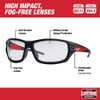 Milwaukee Performance Safety Glasses Clear Lens Anti Fog 4932471883, Black,