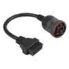 Adaptador de diagnóstico de camión, cable de extensión OBD2, 9
