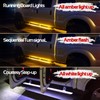 Truck Running Board Lights, Amber Turn Signal Lights Sequential Side