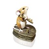 Richard Cooper Studio Cold Cast Bronze Mouse on Heart Padlock