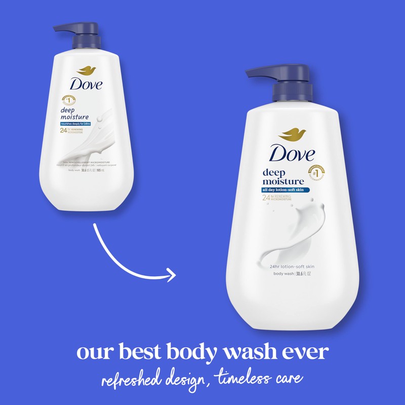 Dove Body Wash Deep Moisture for 24hr Lotion-Soft Skin Moisture