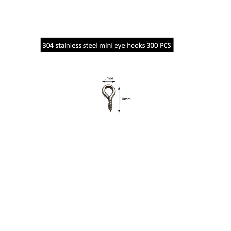 IDEALSV (304) Stainless Steel Small Screw Eye Pins Jewelry Making
