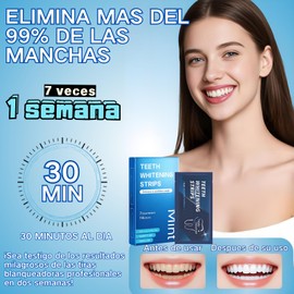OIUBJDA 28 pares Tiras blanqueadoras de dientes,Blanqueador dental tiras profesionales,Strips Limpiar de dientes de acción rápida,Elimina manchas de café y dientes, apto para dientes sensibles.