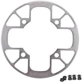 UPANBIKE Montain Bike Chainring Guard 104 BCD Aluminum Alloy Chain Ring Protector Cover For 32~34T 36~38T 40~42T Chainring Sprockets (32T-34T, Silver)