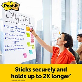 Post-it Almohadilla de pared con tiras de comando, 20 x 23 pulgadas, color blanco, 20 hojas/bloc, Blanco, Paquete de 2