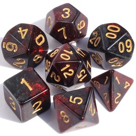 CiaraQ DND Polyhedral Dice Set with Dice Bag for Dungeons and Dragons RPG MTG Role Playing Table Games