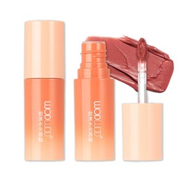 Wirwody マットリップティント 高発色 保湿 落ちにくい リップティント ふんわり質感 ソフトブラシ 6色 ナチュラルカラー マット長持ち防水グロス #3ピーチピンク