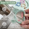 3-Pack Baby Teething Toys with Anti-Drop Clip, Infant Silicone Teether