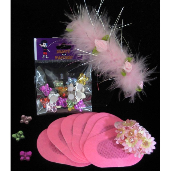 Krafty Eye Patches for Girls- Pink Princess Set (Regular Size for Age 5yrs and up)