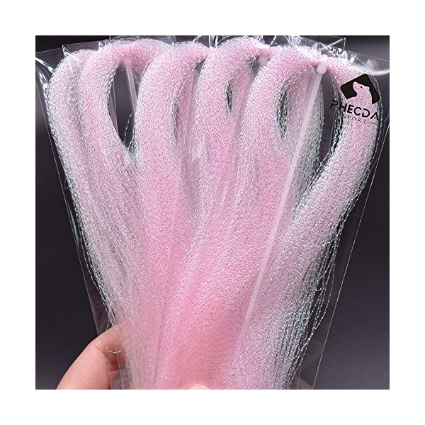 PHECDA PROFLY 10 Packs Crystal Flash Fly Fishing Line Fly