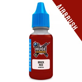 Huge Miniatures Airbrush Paint, Brick Red Acrylic Model Color – 17ml Bottle