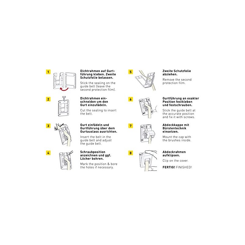 10x DIHA ESM Roller Shutter Belt Repair Kit Pulley Roller