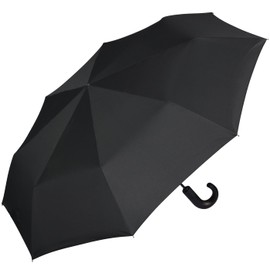 Doppler Men's Pocket Umbrella Fibre Magic Big Chester Open-Close Automatic, Plain black