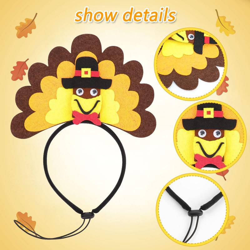 RYPET Turkey Dog Headband - Dog Thanksgiving Costume for Medium