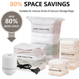 ACAETYT Electric Pump for Vacuum Bags, Compression Bag Pump for Vacuuming Clothing, Quilts, Portable Storage Bag Pump with 1.26 inches Outlet, Fits Most Compression Bags (Storage Bag Not Included)