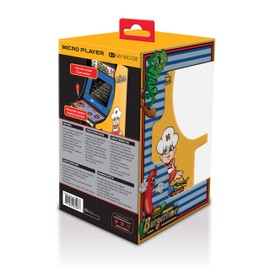 My Arcade Burgertime Micro Player Mini Arcade Machine: Fully Playable, 6.75 Inch Collectible, Color Display, Speaker, Volume Buttons, Headphone Jack, Battery/Micro USB Powered-Electronic Games, Yellow