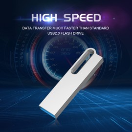 KOOTION USB Stick 64 GB USB 3.0 5 Memory Sticks Metal USB Flash Drive with Key Ring USB Sticks 64 GB Waterproof Jump Drive Memory Sticks for PC/Laptop Backup Memory (5 64 GB 2.0, Silver)